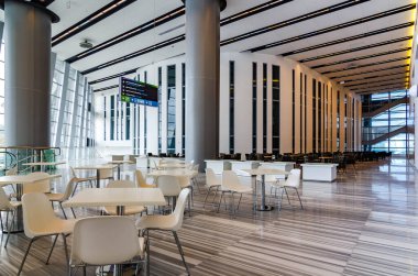 İş merkezindeki bekleme odası, havaalanı.