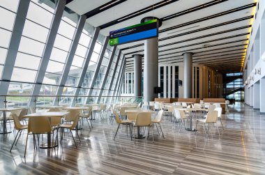 İş merkezindeki bekleme odası, havaalanı.