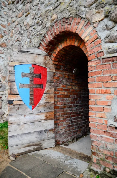 14. yüzyılın antik şatosu Prens Gedimin 'in emriyle Beyaz Rusya' nın Lida şehrindeki haçlılara karşı.