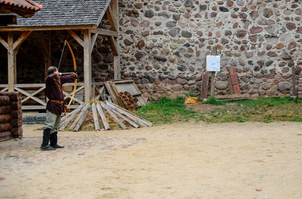 Antike Burg Aus Dem Jahrhundert Auftrag Des Fürsten Gedimin Gegen — Stockfoto