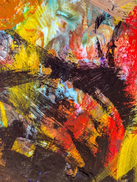 Palette sarı, kırmızı, siyah mizaçlı soyut dokular..