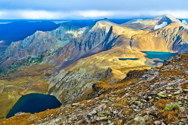 Several mountain lakes in the Caucasus — Stock Photo, Image