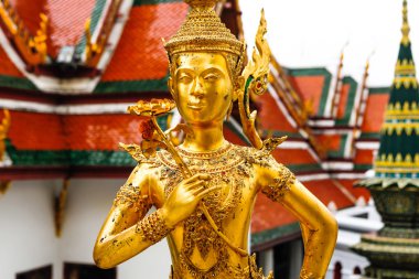 Wat Phra Kaew, Bangkok, Tayland, Thailand, kinnara heykeli