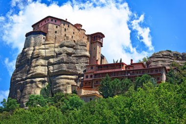 Kutsal Manastırı ve St. Nicholas 16. yüzyılda inşa Anapausas. Meteora, Yunanistan