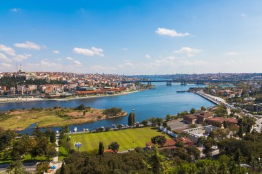 Güzel bir Istanbul ve Haliç manzarası