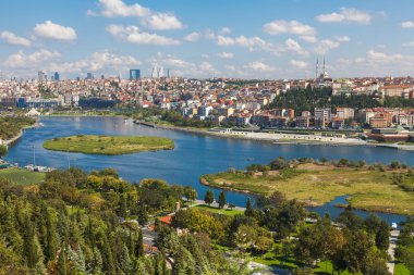 Güzel bir Istanbul ve Haliç manzarası