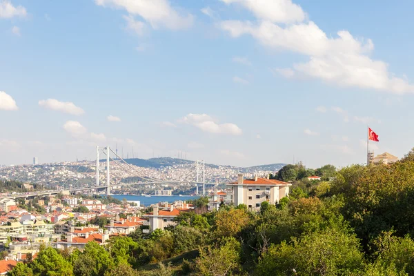 Ponte do Bósforo e Vista de Istambul — Fotografia de Stock