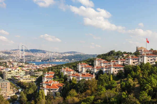 Ponte do Bósforo e Vista de Istambul — Fotografia de Stock