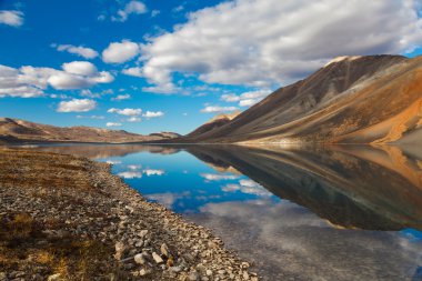 Reflection in mountain lake, Chukotka, Russia clipart