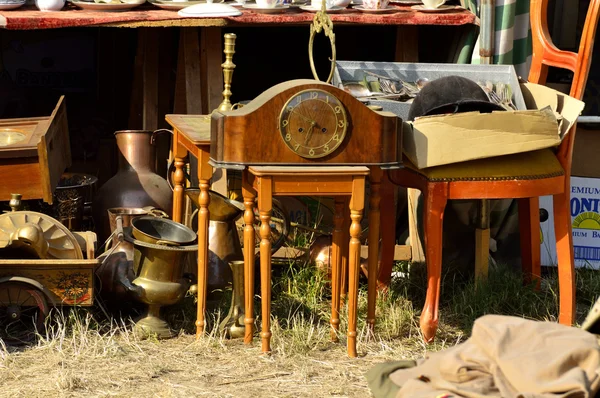 Old items to sell at the flea market Stock Picture