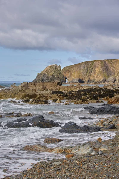 Plaża Kilfarrasy. Co.Waterford Coastline, Irlandia — Zdjęcie stockowe