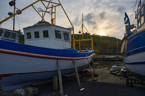 Fischerboot Hafen Bei Sonnenuntergang Passage East Waterford Irland — Stockfoto