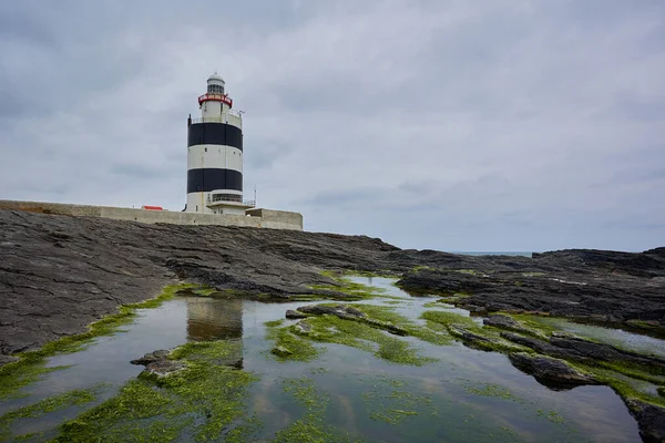 Odbicia Latarni Morskiej Centrum Dziedzictwa Kulturowego Wexford Irlandia Kolorowy Obraz — Zdjęcie stockowe