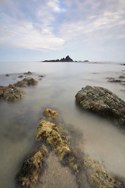 Skalní Útvary Oceánu Idylická Pláž Cooper Coast Waterford Irsko — Stock fotografie