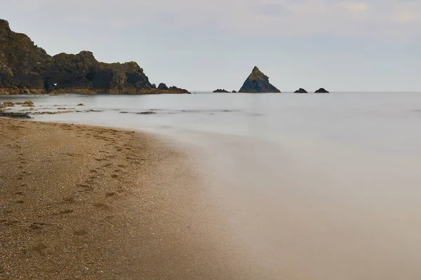 Larga Playa Irlandesa Con Hermosos Colores Cooper Coast Waterford Irlanda — Foto de Stock