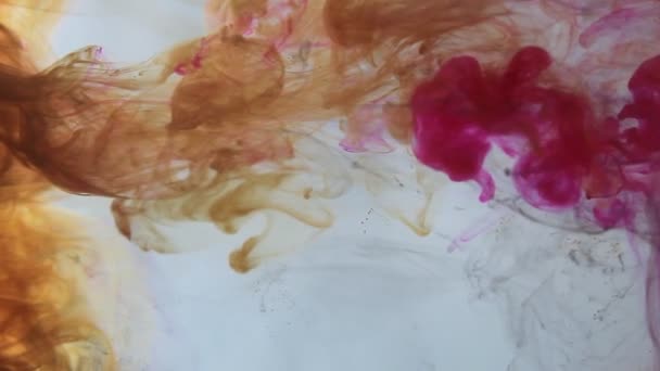 Abstract Creatieve Kleur Mengen Vloeistof Gloeiende Naadloze Lus — Stockvideo