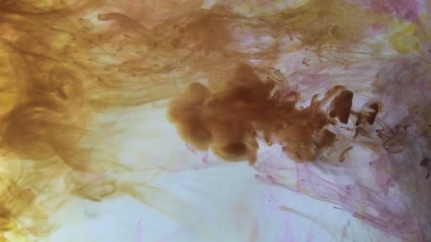 Verf Abstract Creatieve Kleur Mengen Vloeistof Gloeiende Naadloze Lus — Stockvideo