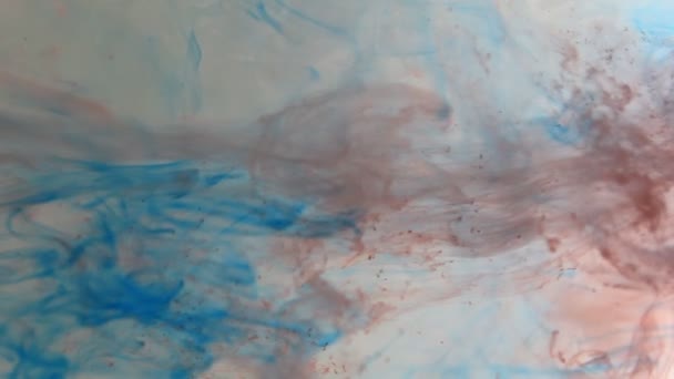 Cor Quente Paint Bubbles Movendo Fumaça Mistura Fundo Líquido Criativo — Vídeo de Stock