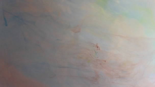 充满活力的明亮色泽温暖的油漆气泡流动的烟雾混合 — 图库视频影像
