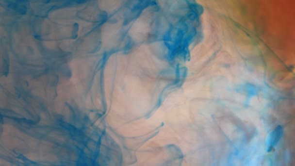 彩色保暖涂料气泡移动烟雾混合创意液体背景 — 图库视频影像