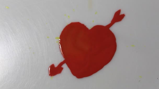 Coeur Avec Flèche Concept Sur Expression Belle Cool — Video