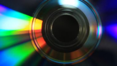 Renkli Yansıyan Gökkuşağı Odaklanma Çekimi DVD diski Efekti 