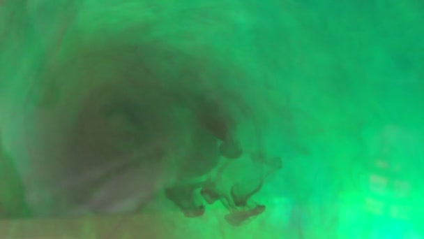 Brillantes Efectos Verdes Claros Fluyen Colores Movimiento Humo — Vídeos de Stock