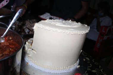 Düğün Kutlamasının Gıda Etkinliği Çiçek Dekorasyonu