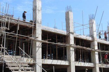 Proje İlerlemesi Üzerine İnşaat Alanı Beton Malzemeleri