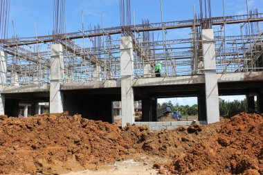 Proje İlerlemesi Üzerine İnşaat Alanı Beton Malzemeleri