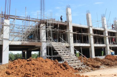 Proje İlerlemesi Üzerine İnşaat Alanı Beton Malzemeleri