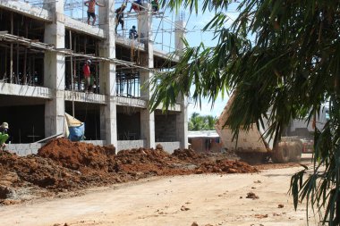 Proje İlerlemesi Üzerine İnşaat Alanı Beton Malzemeleri