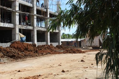 Proje İlerlemesi Üzerine İnşaat Alanı Beton Malzemeleri