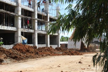 Proje İlerlemesi Üzerine İnşaat Alanı Beton Malzemeleri