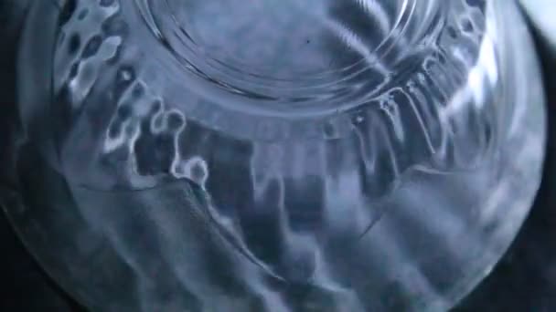 Natural Glass Bowel Creative Reflection Thru Lights Effects Texture — Stock Video