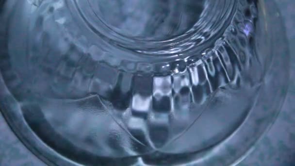 Natural Glass Bowel Creative Reflection Lights Effects Texture — стоковое видео
