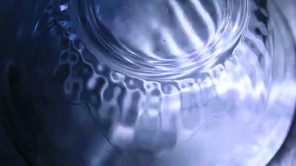 Natural Glass Bowel Creative Reflection Lights Effects Texture — стоковое видео