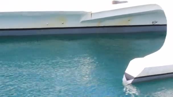 Summer Travel Ocean Trip Engine Boat Hopping Island Sea Mountain — Stock Video