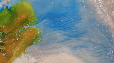 Hareket Sanatı Renk Sıvısı Karıştırma Yüzeyde Renkli Soyut Efektler