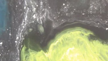 Soyut Renk Sıvısı Mavi Beyaz Karıştırma Yüzey Hareketi Sanat Arkaplan Efektleri