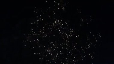 Yeni Yıl Kutlamaları Sokakta Havai fişekleri Keşfeden Bir Halkla Gece Yarısı İzlemekten zevk alan