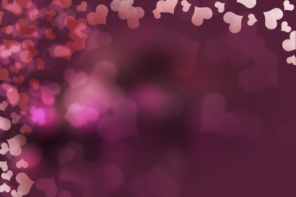 Cuore di San Valentino Violetta Bokeh — Foto Stock