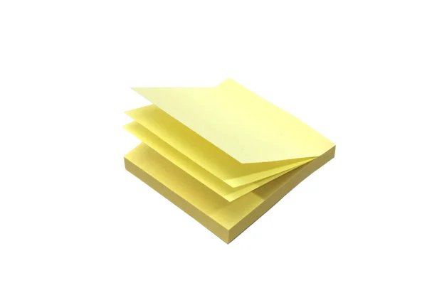 노란색 스티커 메모 종이 팩 — 스톡 사진