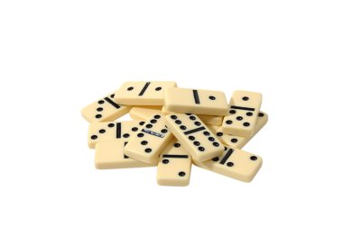 Heap of yellow dominoes clipart
