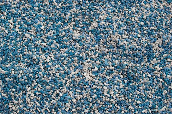 Dekoratif küçük taşlar. Mavi ve beyaz renkler — Stok fotoğraf