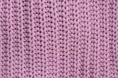Lila örme pamuklu kumaş dokusu. Makro.