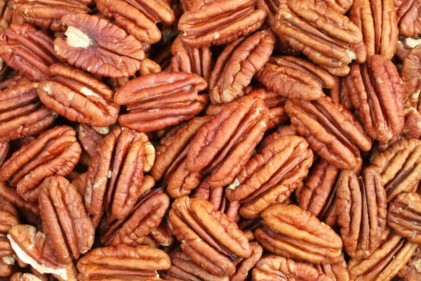 Pecan fundo de nozes — Fotografia de Stock