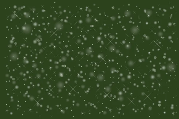 Fond vert abstrait avec brouillard de neige — Photo