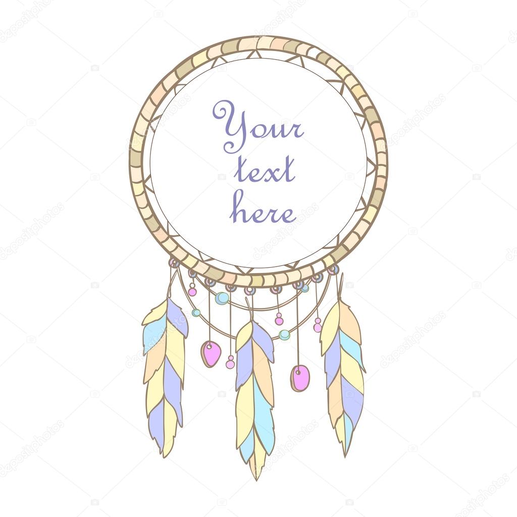 Dreamcatcher Frame Stock Vector Nadyakr 69625357 Dreamcatcher Frame Stock Vector