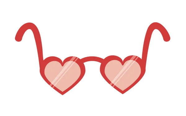 Χαριτωμένο Ρομαντικό Διάνυσμα Καρδιά Γυαλιά Ηλίου Clip Τέχνη Για Την — Διανυσματικό Αρχείο